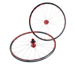 MSC 395 Wheelset Red Anodised hubs 9mm axle - Free MAXXIS 