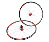 MSC 395 Wheelset Red Anodised hubs 9mm axle - Free MAXXIS 